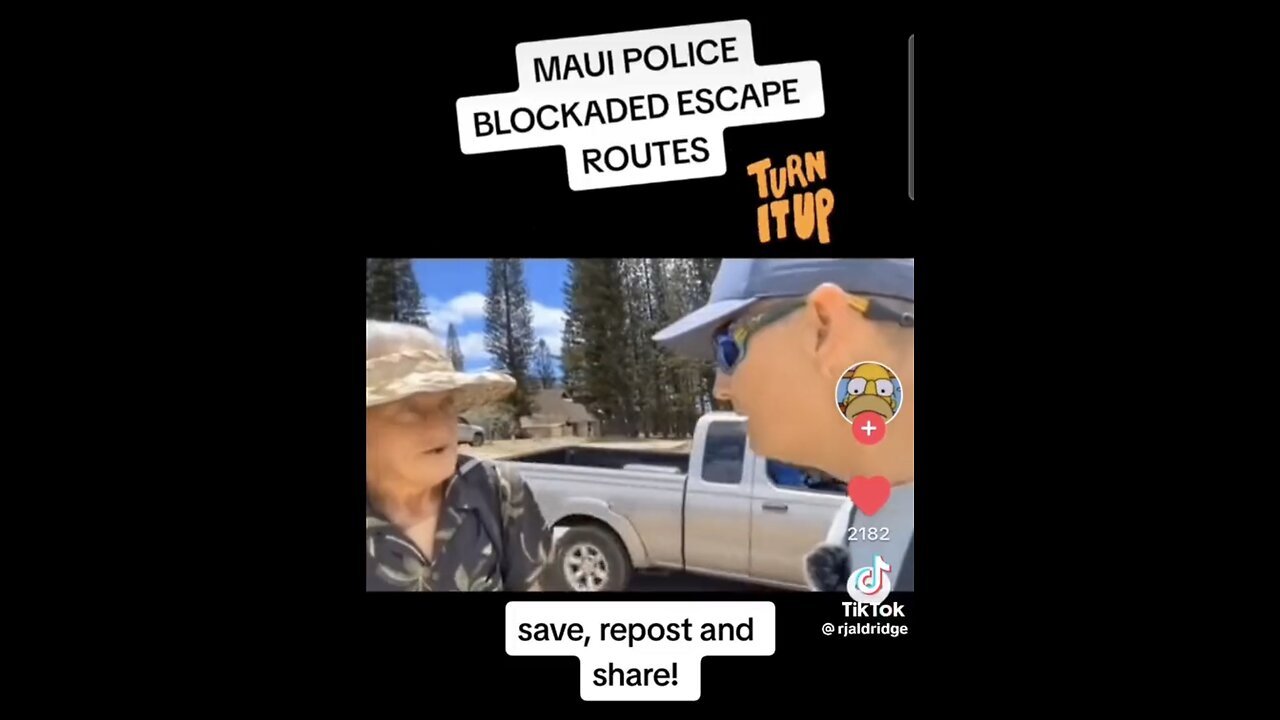 Maui local says that police blocked the road out of Lahaina while people burned to death