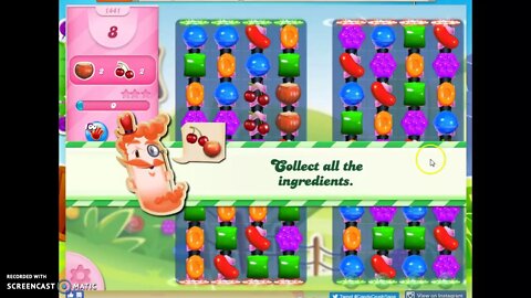 Candy Crush Level 1441 Audio Talkthrough, 3 Stars 0 Boosters