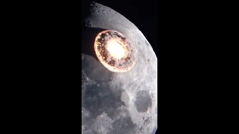 Asteroid hitting the moon