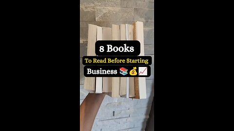 8 books to read before starting business