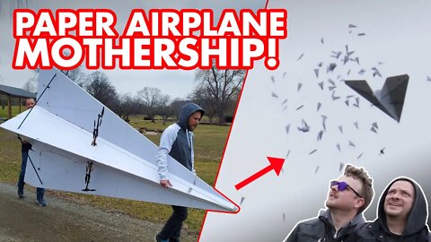 Attempting to Drop Hundreds of Paper Airplanes from the World's Largest Paper Airplane