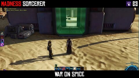 SWTOR DPS Madness Sorcerer - Tatooine Heroic Mission: War on Spice. 2020 i7 Laptop Gameplay