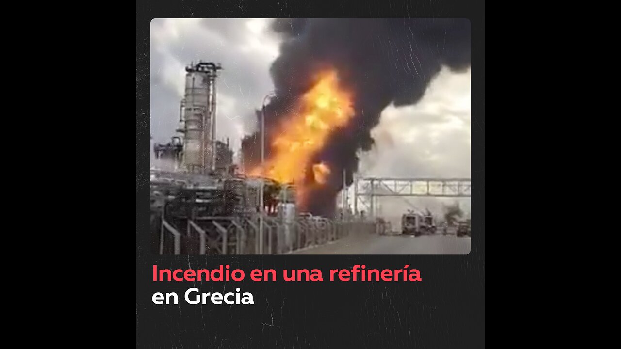 Una refinería de petróleo sufre un incendio en Grecia