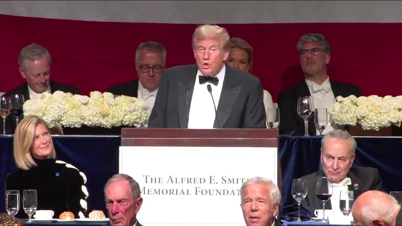 Donald Trump speaks at the 79th Annual Alfred E. Smith Memorial Foundation Dinner