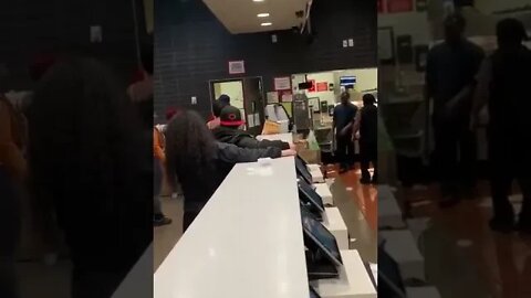 blacks redecorate mcdonalds and mace security gaurds