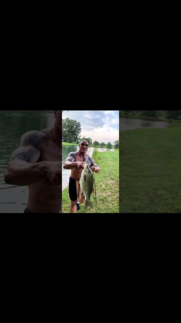 The Rock caught a HUGE FISH 😂 (via The Rock_IG) #shorts
