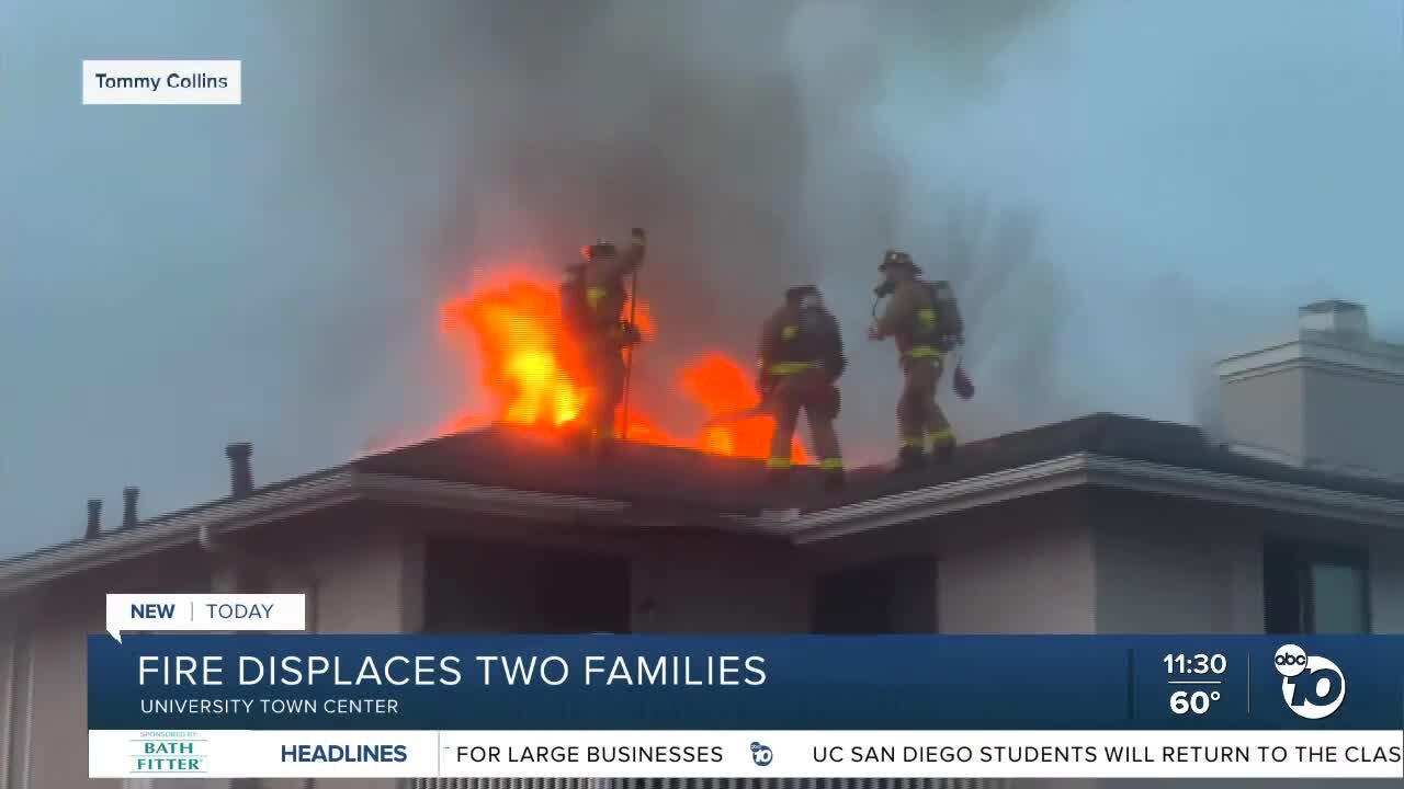 Fire at complex displaces families