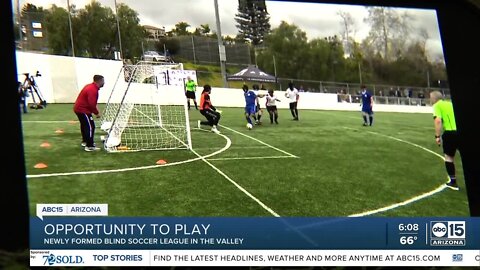 Blind soccer player looks to grow the game after historic first goal