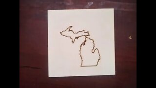 laser engraved michigan