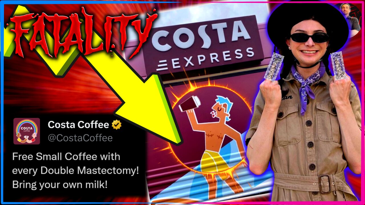 Costa Coffee Goes FULL Bud Light! Trans Man With Double Mastectomy Scars Advertising WOKE Lattes?