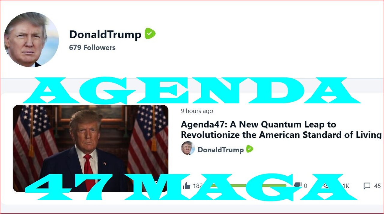 It is time to start talking about GREATNESS for our Country again! #AGENDA47