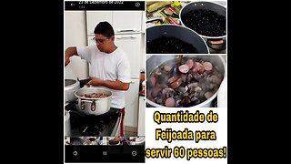 Como prepara uma feijoada para 60 pessoas