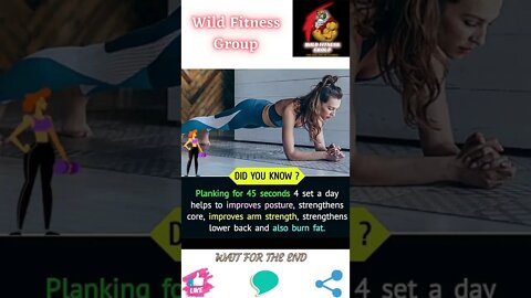 🔥Benefits of plank🔥#shorts🔥#wildfitnessgroup🔥4 September 2022🔥