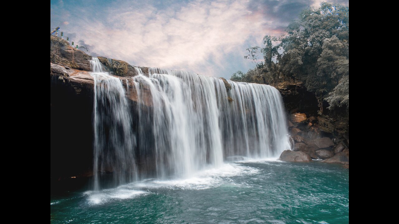 Relaxing Music with Nature Sounds - Waterfall ASMR