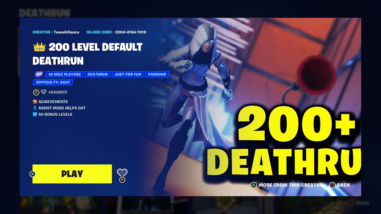 FORTNITE Deathrun Parkour (2204-4154-7419) [PS5] - No Commentary