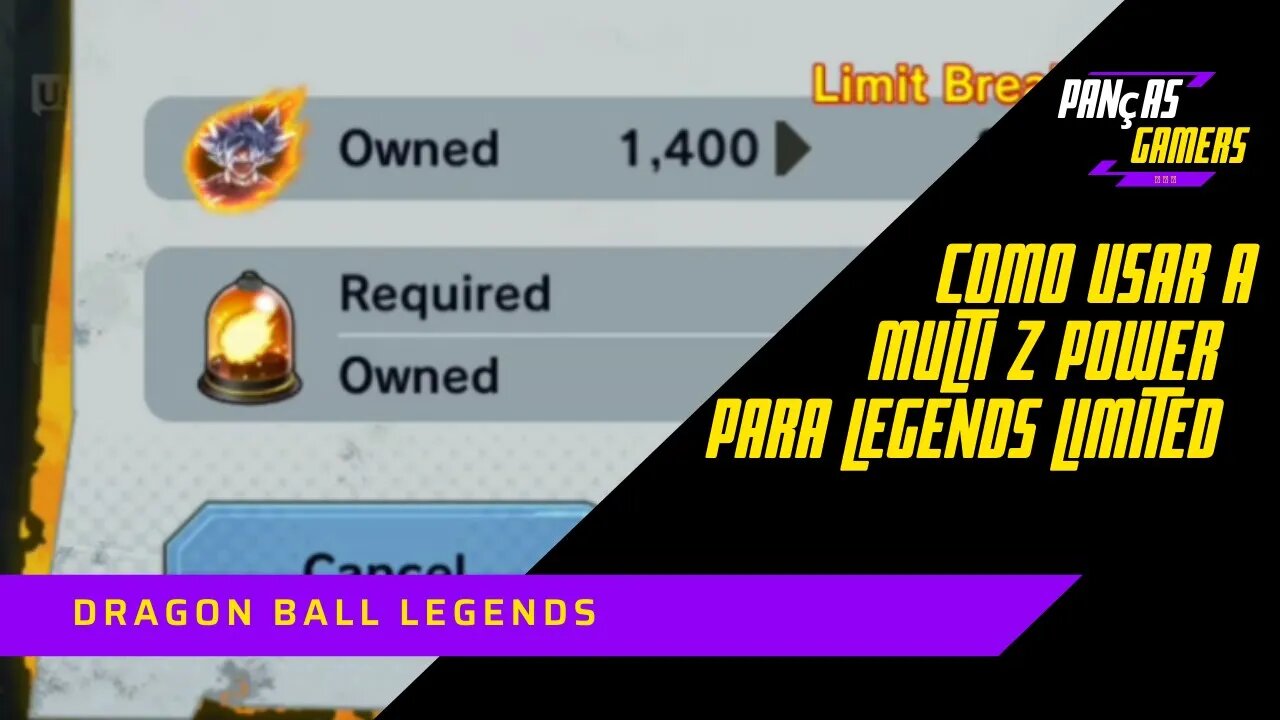 COMO USAR A MULTI Z POWER PARA LEGENDS LIMITED - DRAGON BALL LEGENDS