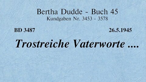 BD 3487 - TROSTREICHE VATERWORTE ....