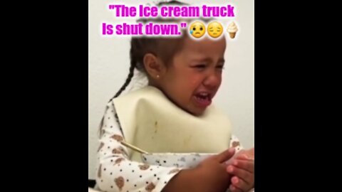 Covid-19 effect, "The ice cream truck is shut down." 😥😔🍦