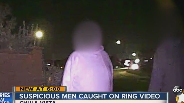 Suspicious men caught on camera discussing home's security device