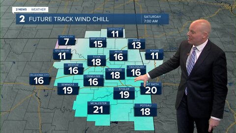 A chilly and breezy Friday