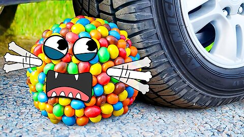 Crushing Crunchy & Soft Things by Car: Car vs M&M's Candy, Watermelon, Jelly!