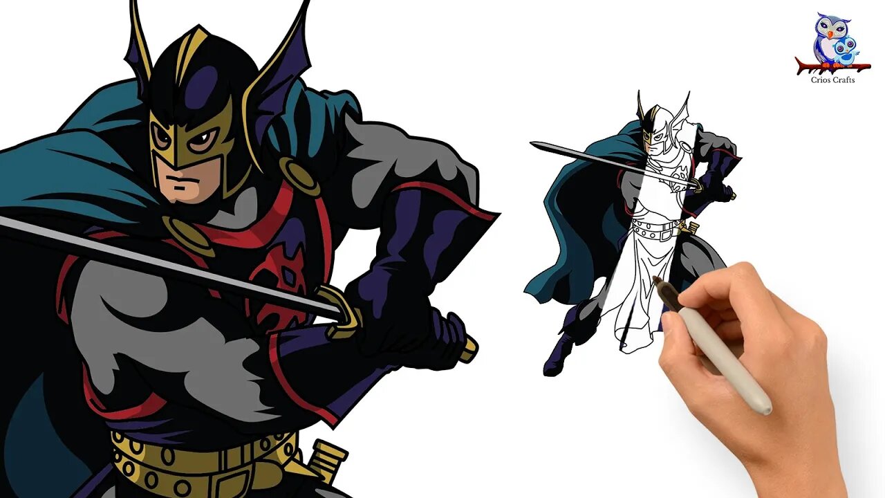 How To Draw Black Knight Marvel Dane Whitman - Tutorial