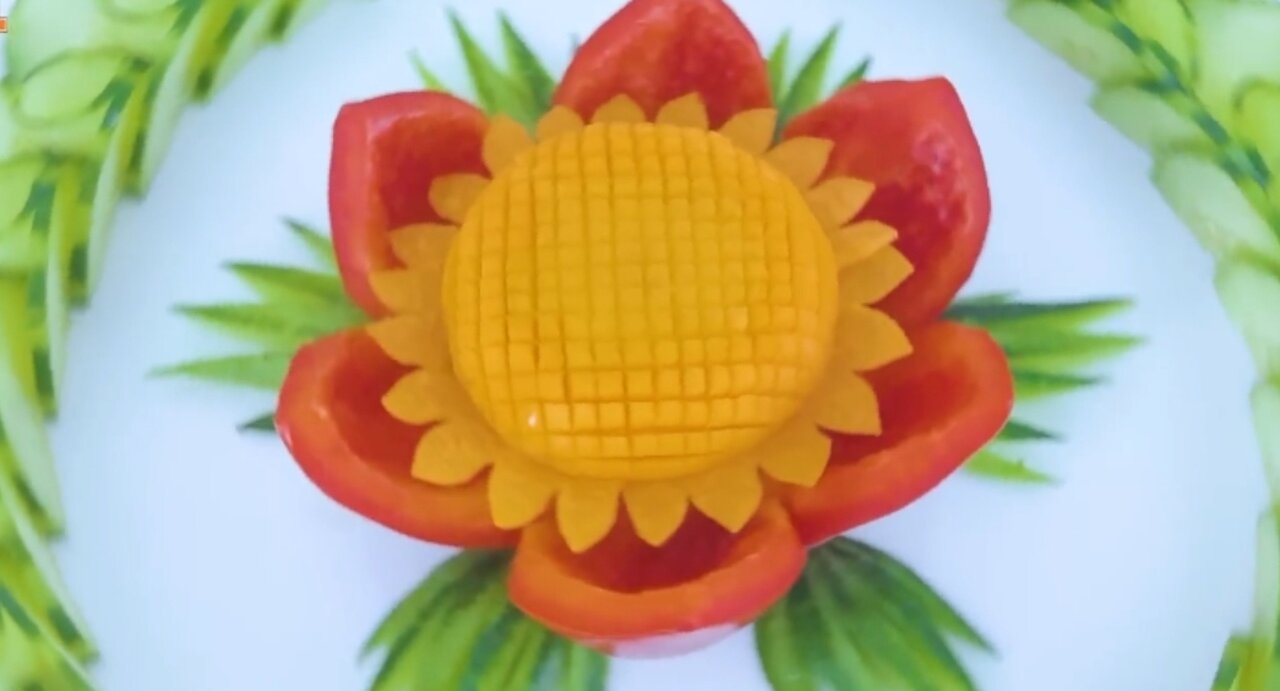 Amazing Vegetable Flower Decoration as Beautiful Garnishing Ideas #shorts