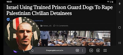 Israeli using trained K9's to violate Palestinian POW's.