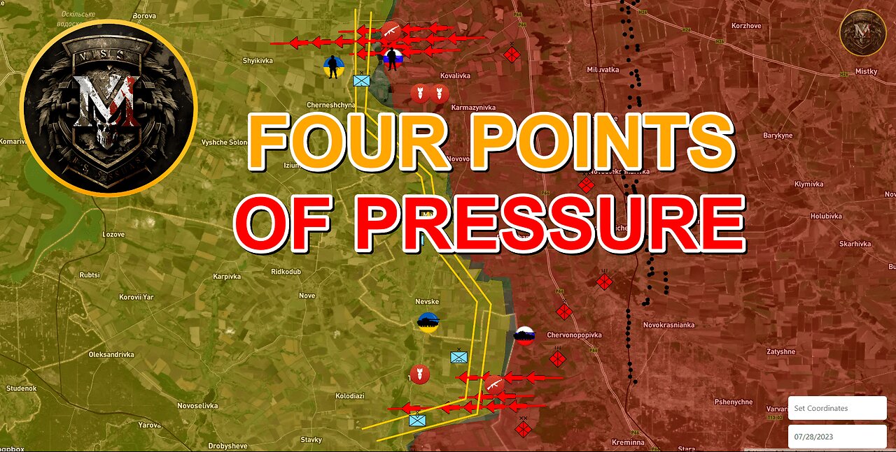 Summer Operations | Northern Russian Offensive VS Southern Ukrainian. Military Summary For 2023.7.28