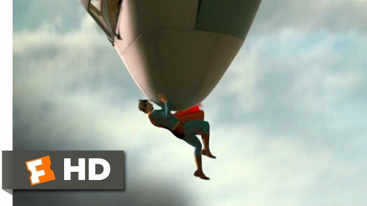 Superman stops crashing Airplane Scene