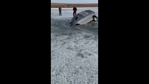 He fell with the car into an icy river