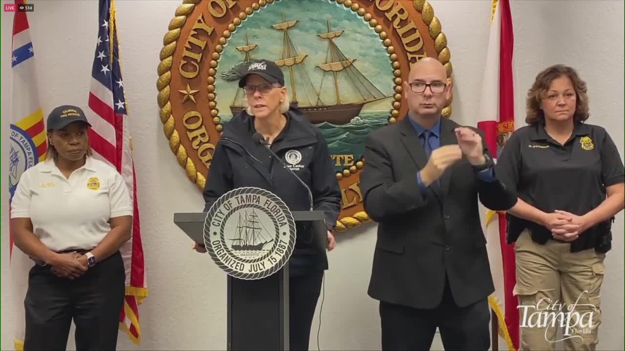 City of Tampa holds a presser to discuss Tropical Storm Nicole