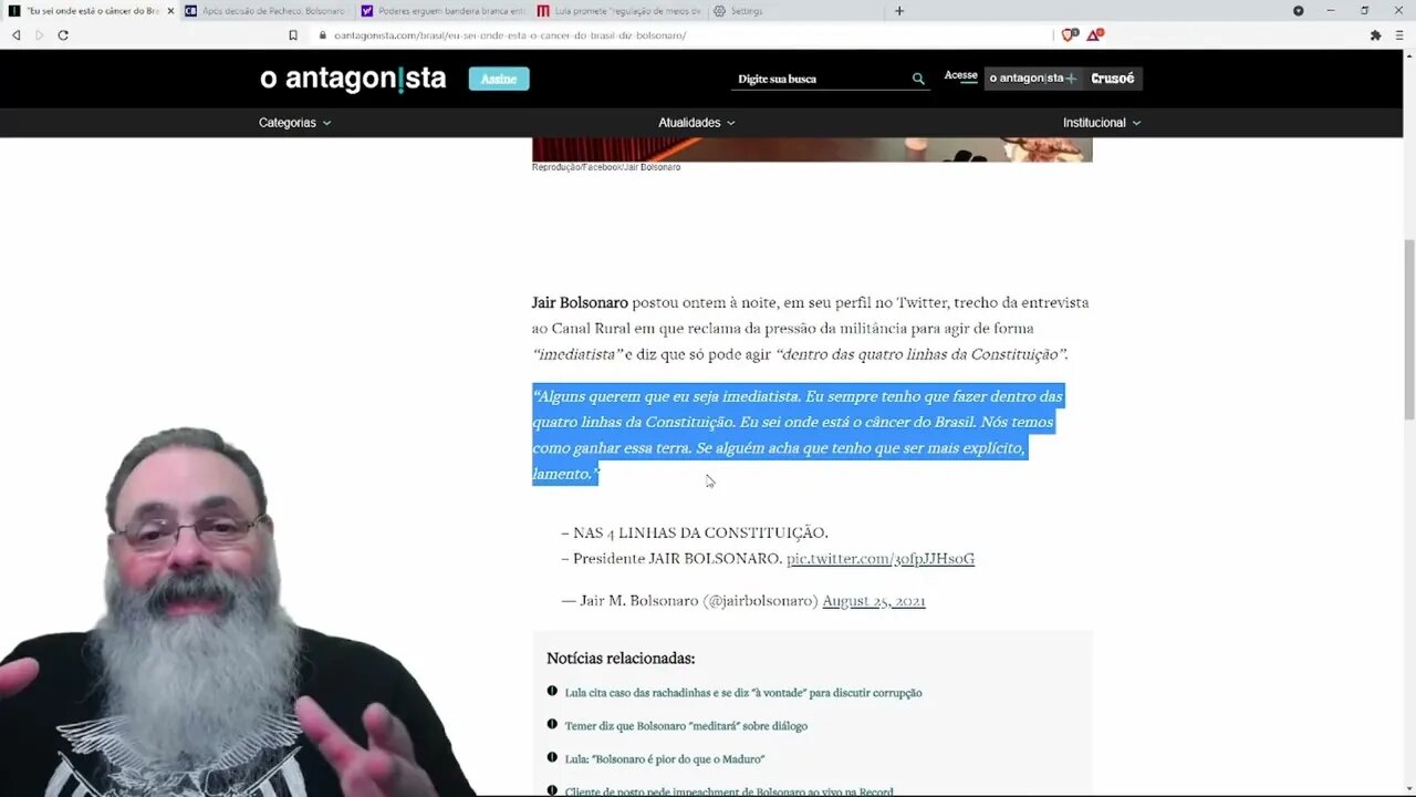 Bolsonaro responde ao arquivamento do pedido de Impeachment por Pacheco — PETER TURGUNIEV