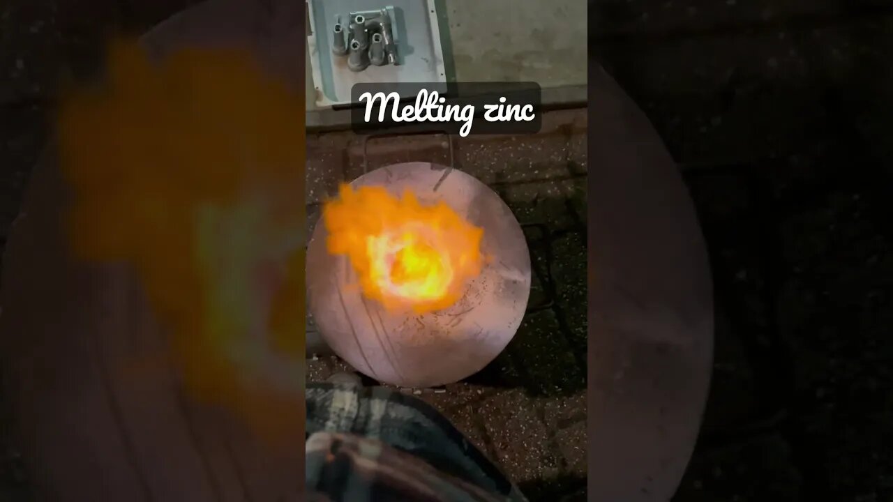 Melting zinc to make coins