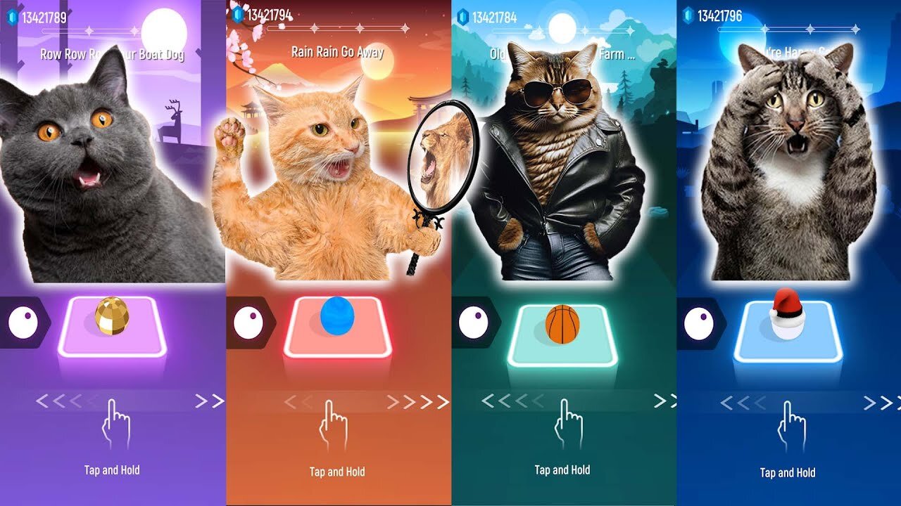 Cute Cats and Funny Cats and Rain Rain Go Away | Tiles Hop EDM Rush