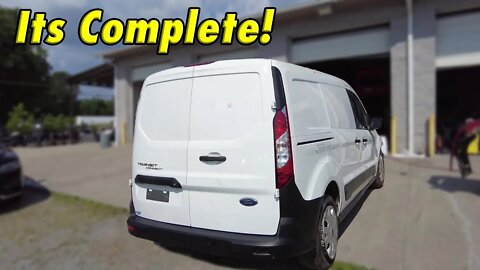 The smashed Ford Transit van is all back together and it looks amazing!