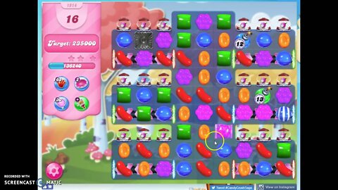 Candy Crush Level 1914 Audio Talkthrough, 1 Star 0 Boosters