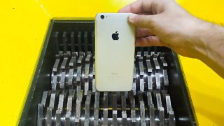 Experiencia destrutiva de Apple Iphone X e brinquedos. Vídeos Satisfatórios | Máquina de trituração