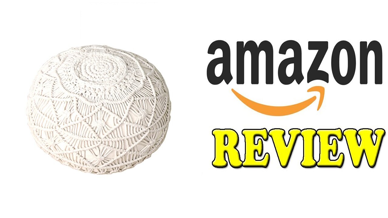 Resources POUFS99707NAT1814 Macrame Ottoman Natural Review