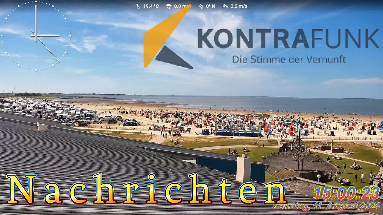 Nachrichten im Kontrafunk 11.08.2024 – 15:00 Uhr #glaubewenig, #hinterfragealles, #denkeselbst