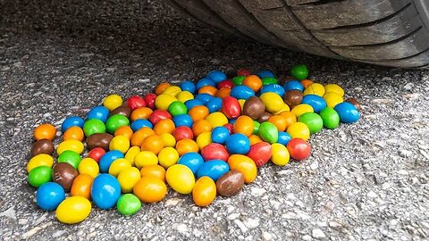 Crushing Crunchy & Soft Things by Car! EXPERIMENT CAR VS M&M