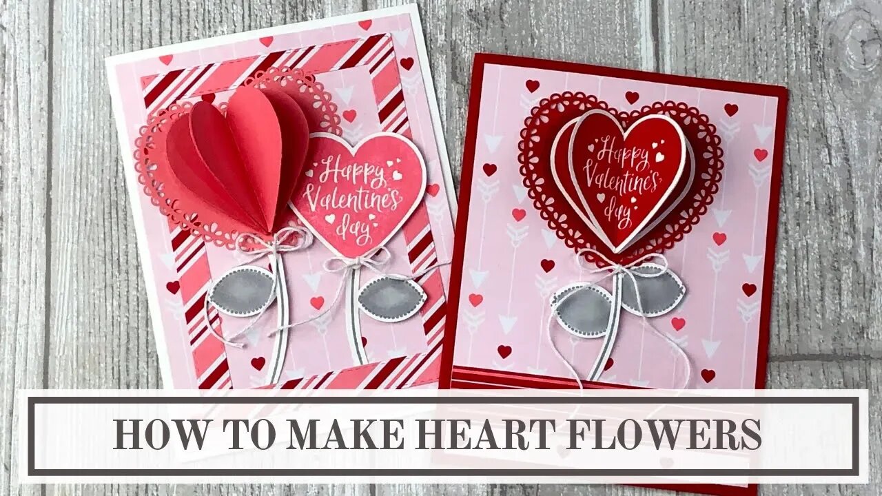 3D Heart Flower Card Tutorial