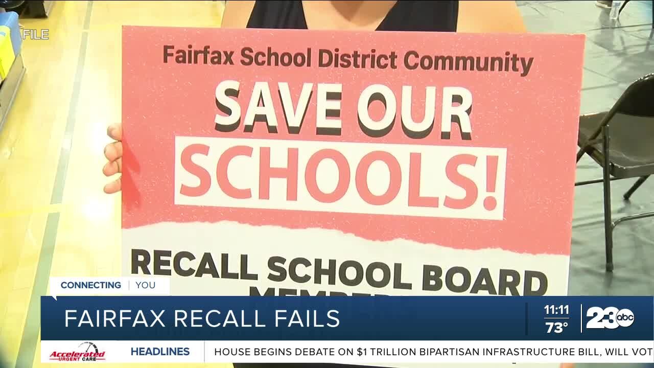 Fairfax Warriors efforts to recall school board trustees fails