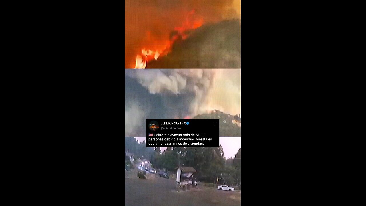 🇺🇸 California evacua más de 5,000 personas debido a incendios forestales que amenazan.