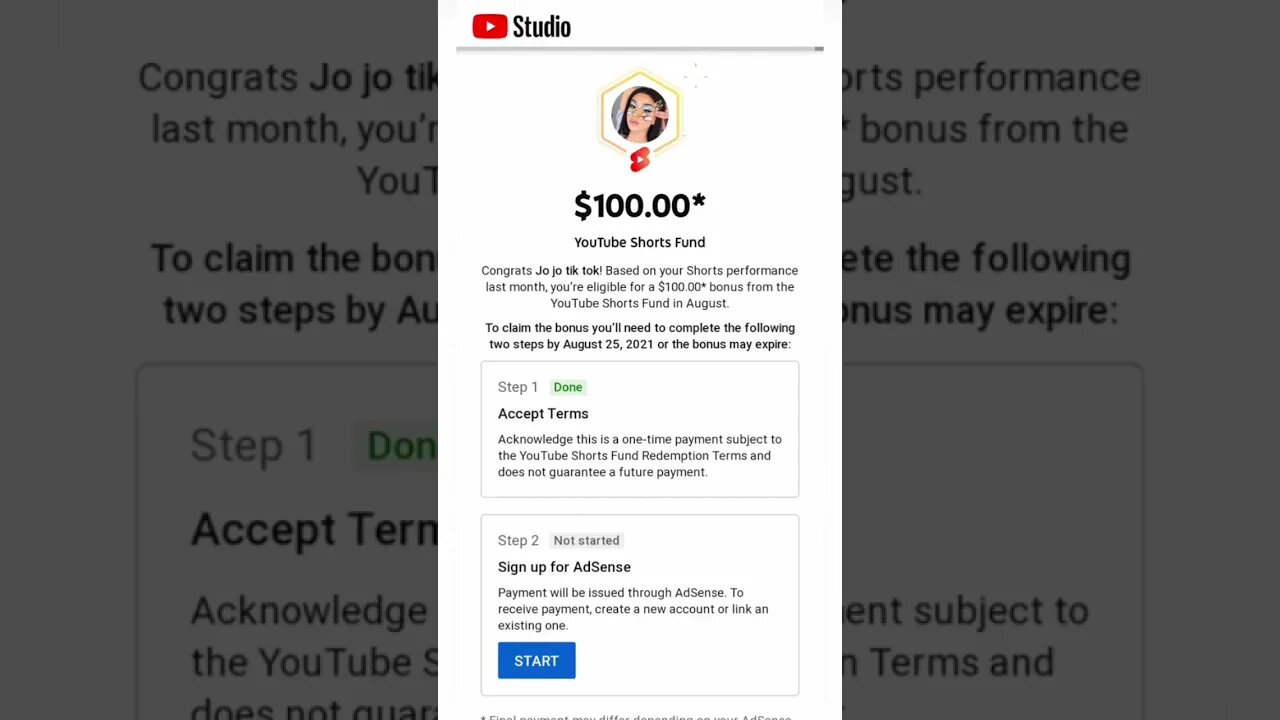 how to claim YouTube short fund i few minutes