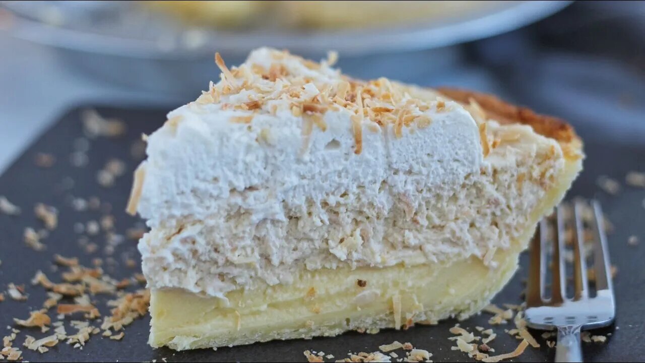 Triple Layer Gluten Free Coconut Cream Pie