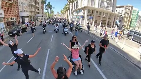 Toulon Manif Anti Pass sanitaire. Les motards présents en nombre !