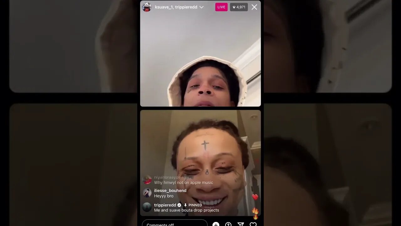 Ksuave and Trippie Redd Instagram Live Trippie Talks About Current Tv Show He’s Watching (28/03/23)