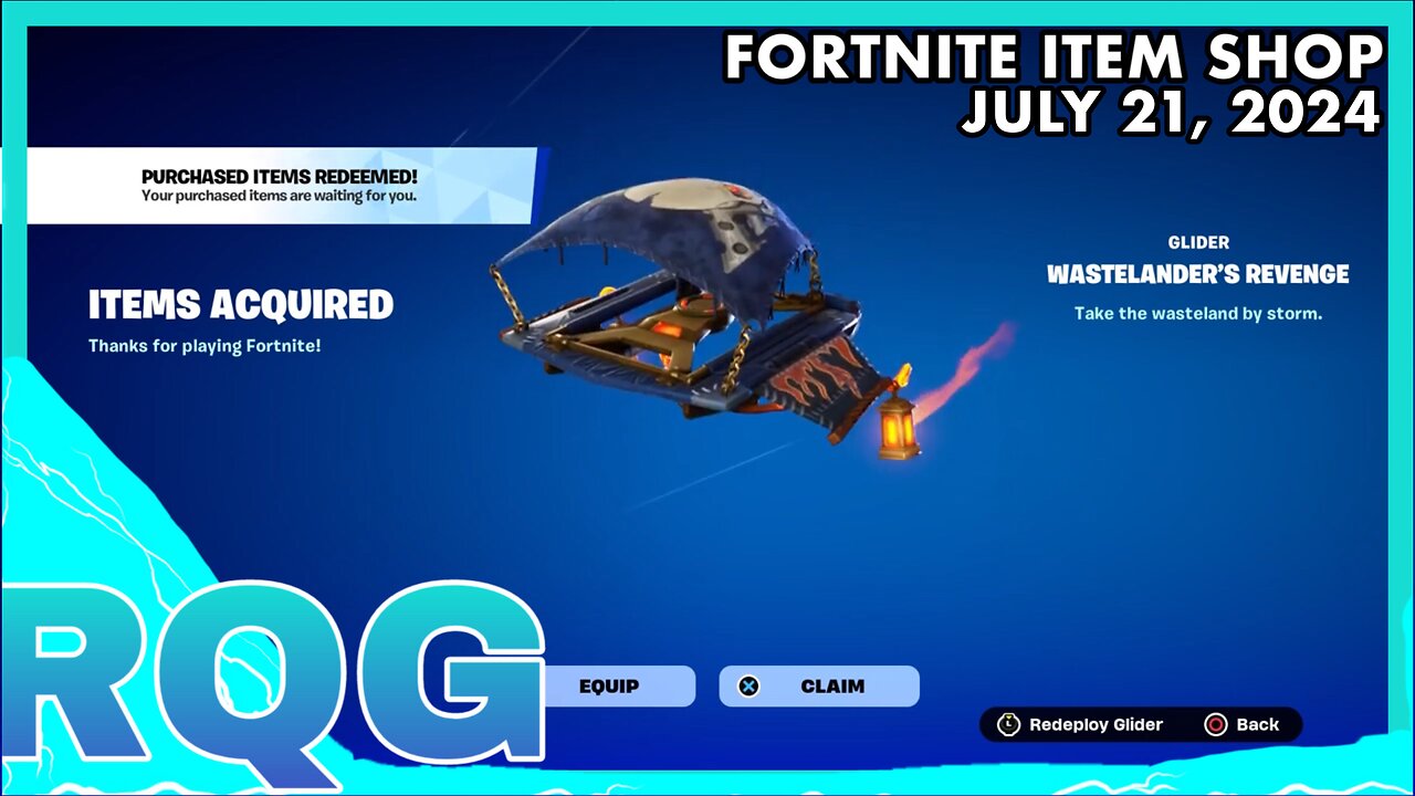 🥲NOTHING MUCH BUT I GOT THAT VBUCK GLIDER! FORTNITE ITEM SHOP (July 21, 2024)