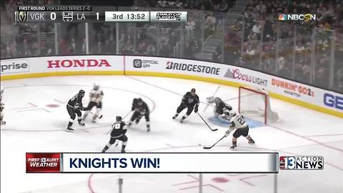 Fans cheer on Knights as team takes 3-0 series lead over LA Kings